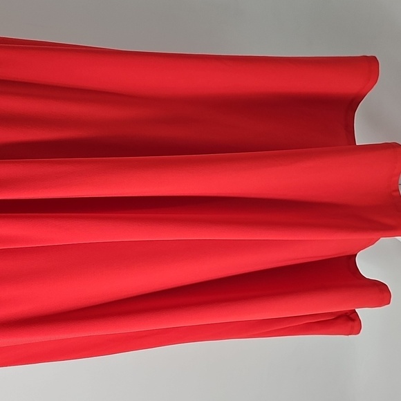 Ralph Lauren Twisted Halter Neckline Flowy Dress Vibrant Red Belted w Crystal - Picture 6 of 10